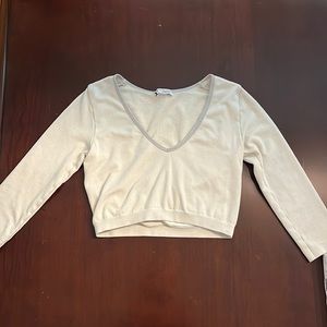 Cream Zara Crop top